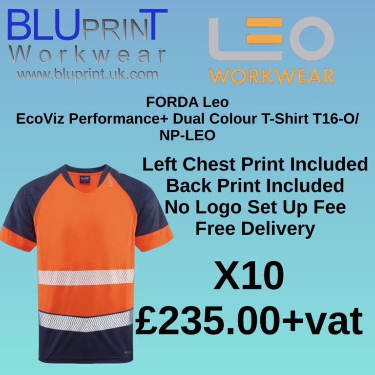 Bundle K31 X10  FORDA Leo EcoViz Performance+ Dual Colour T-Shirt T16-O/NP-LEO