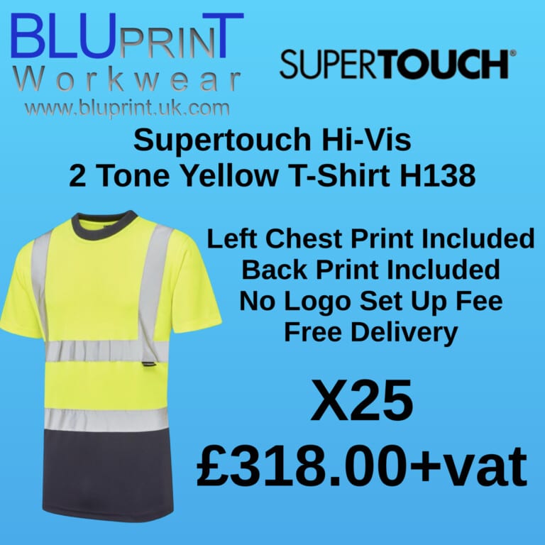 Bundle K6 X25 Supertouch Hi-Vis 2 Tone Yellow T-Shirt H138
