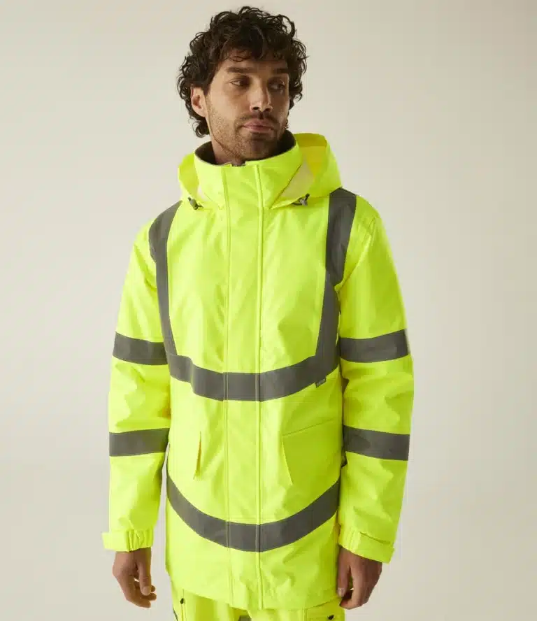Regatta High Visibility Pro Contract Dover Parka Yellow RG559