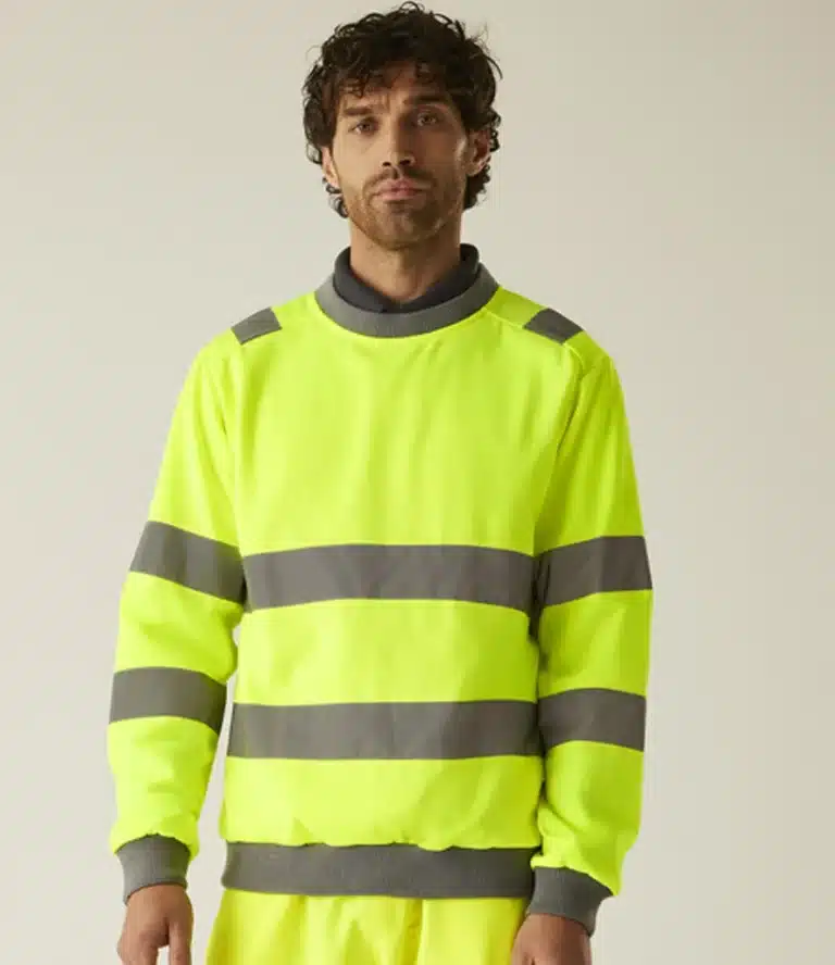 Regatta High Visibility Pro Contract Crew Neck Sweatshirt RG563 Yellow
