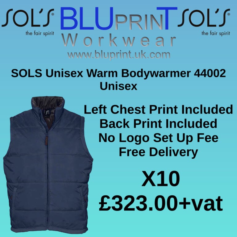 Bundle 12B X10 SOLS Unisex Warm Bodywarmer 44002  Unisex