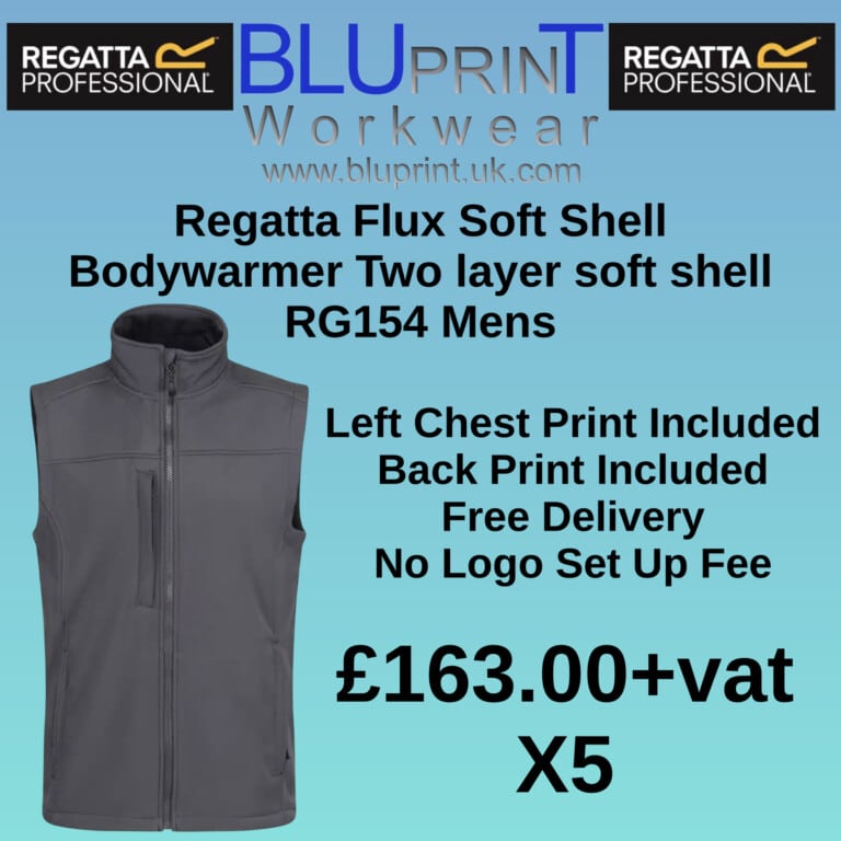 Bundle 14A X5 Regatta Flux Soft Shell Bodywarmer Two layer soft shell RG154 Mens