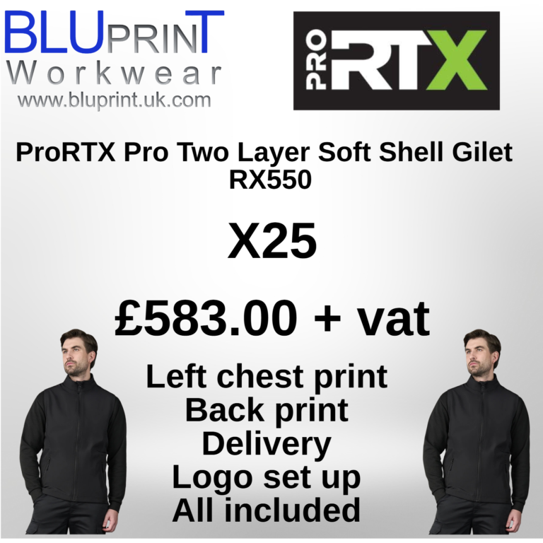 Bundle 13C X25 Pro RTX Pro Two Layer Soft Shell Gilet RX550 Mens