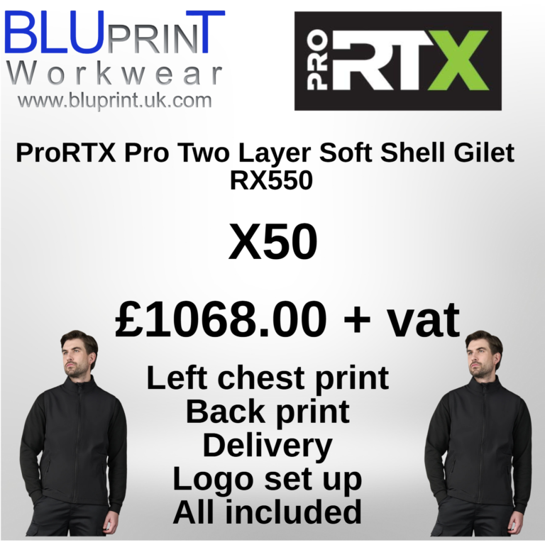 Bundle 13D X50 Pro RTX Pro Two Layer Soft Shell Gilet RX550 Mens