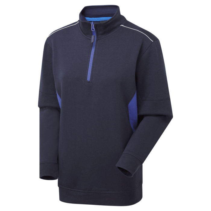 System Eco Women’s Navy/Royal Blue Quarter Zip Sweatshirt S303N