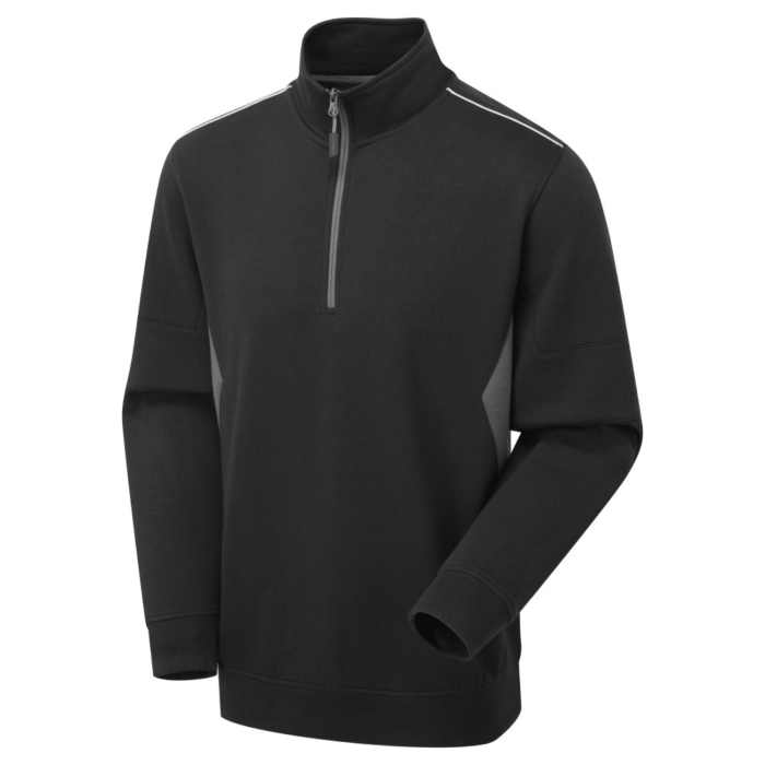 System Eco Men’s Black/Grey Quarter Zip Sweatshirt S709B