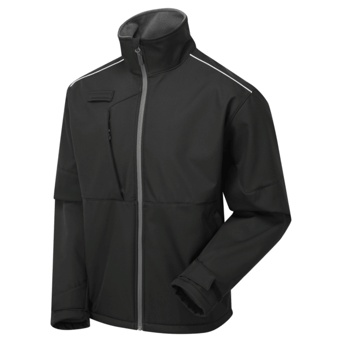 System Eco 3 Layer Black/Grey Softshell Jacket S302B Mens