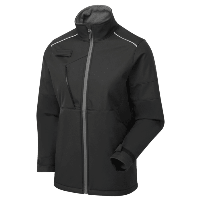 System Eco 3 Layer Black/Grey Softshell Jacket S701B Womens