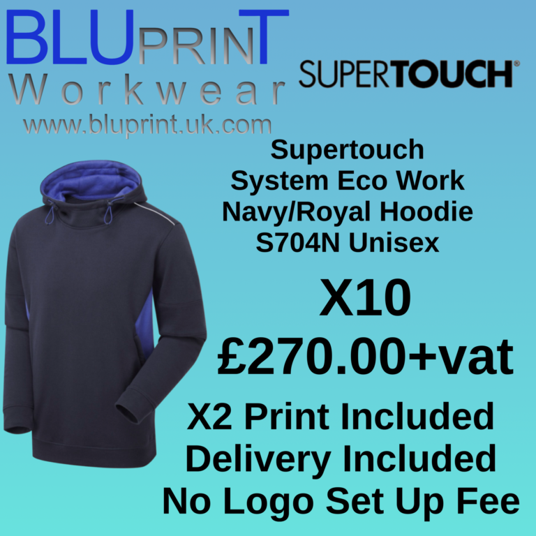 Bundle 17B X10 System Eco Work Navy/Royal Hoodie S704N Unisex