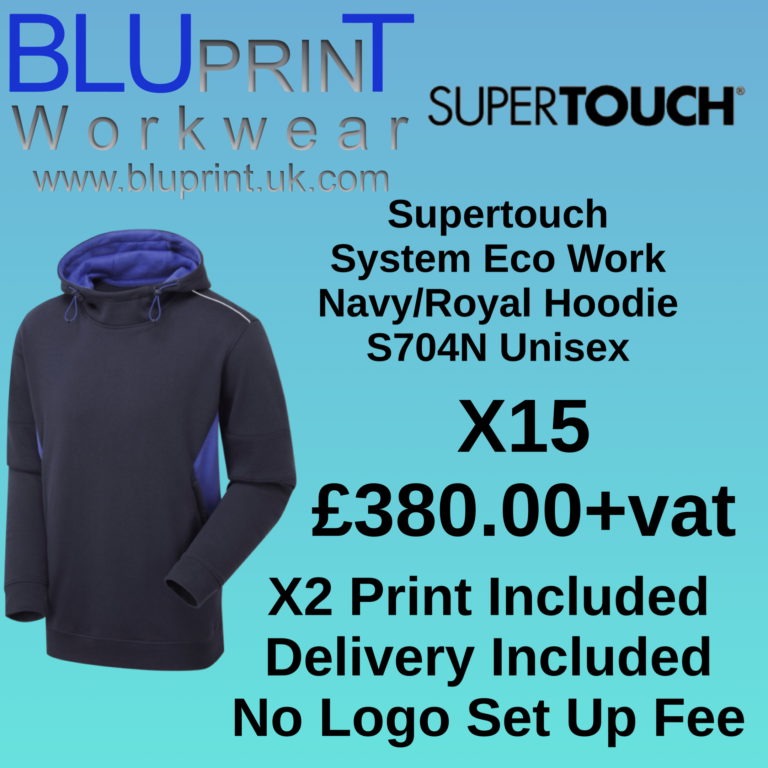 Bundle 17C X15 System Eco Work Navy/Royal Hoodie S704N Unisex