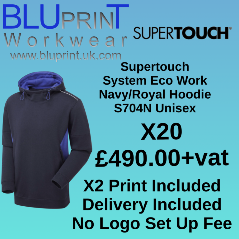 Bundle 17D X20 System Eco Work Navy/Royal Hoodie S704N Unisex