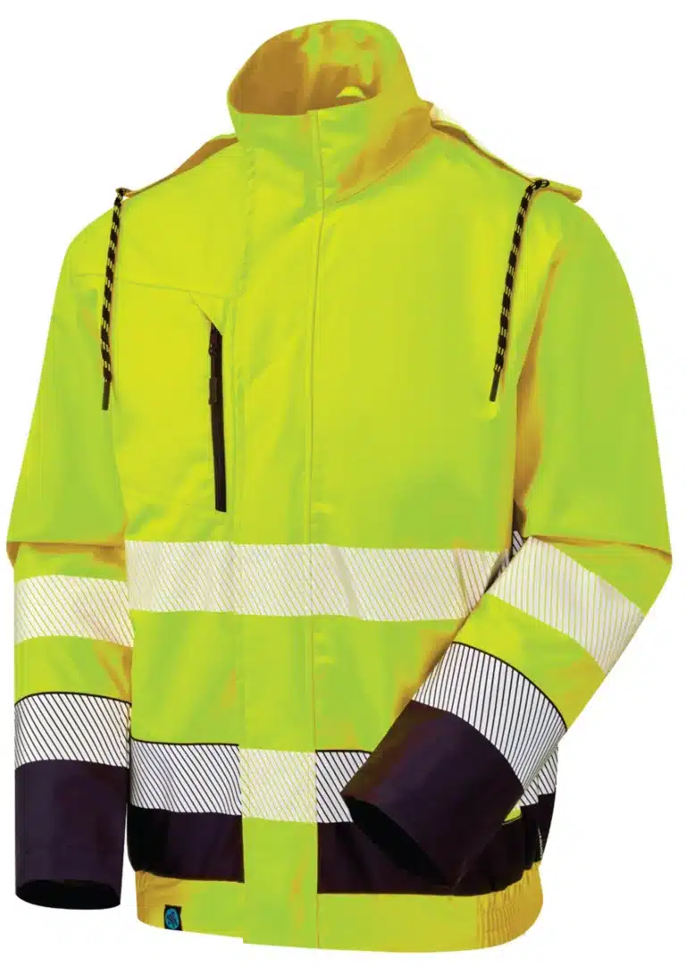 Essentials Hi-Vis Eco Yellow/Navy Insulated Bomber Jacket ESS101YN